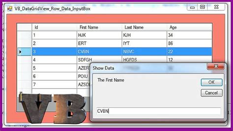 net</b> datatable <b>VB. . How to get selected cell value from datagridview in vb net